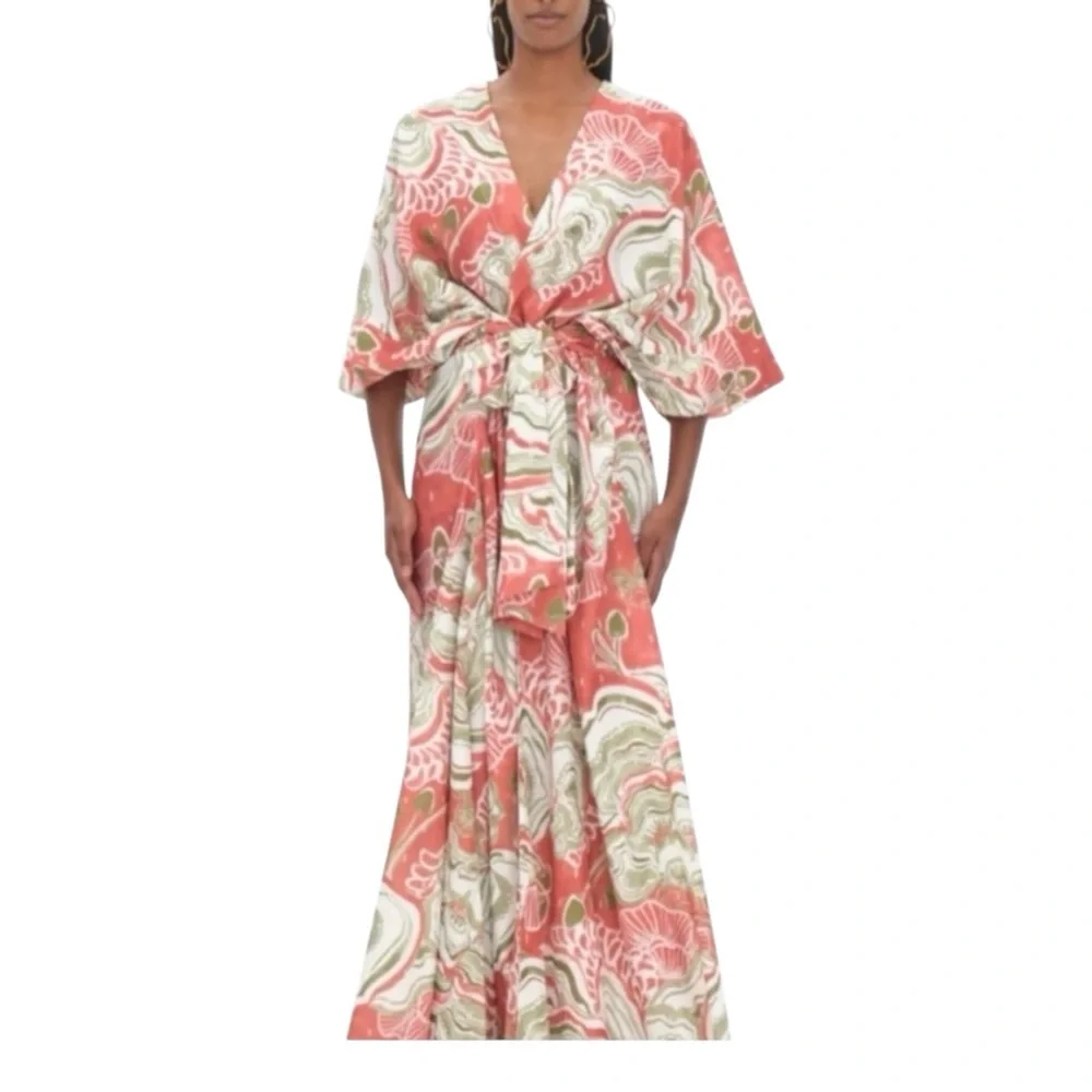Andrea Iyamah Gamba Abstract Mushroom Robe/Dress One Size NWT